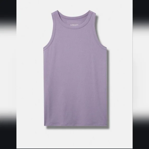 Torrid Super Soft Ribbed High Neck Tank Top in Dusk Size 1X NWT - Picture 6 of 13